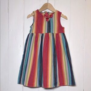 A.T.U.N. 100% Cotton Multicolor Striped Denim Dress